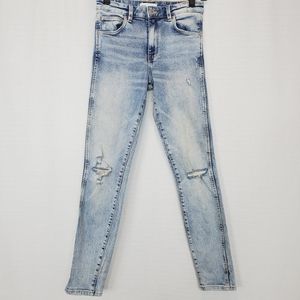 Zara High Rise Distressed Skinny Jean 2
